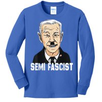 Semi Fascist Funny Political Humor Biden Quotes Kids Long Sleeve Shirt