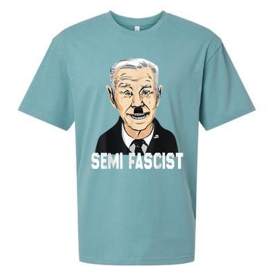 Semi Fascist Funny Political Humor Biden Quotes Sueded Cloud Jersey T-Shirt