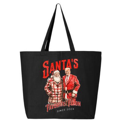 SantaS Favorite Felon Since 2024 Christmas Xmas 25L Jumbo Tote