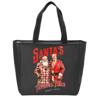 SantaS Favorite Felon Since 2024 Christmas Xmas Zip Tote Bag