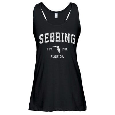 Sebring Florida Fl Vintage Athletic Sports Ladies Essential Flowy Tank