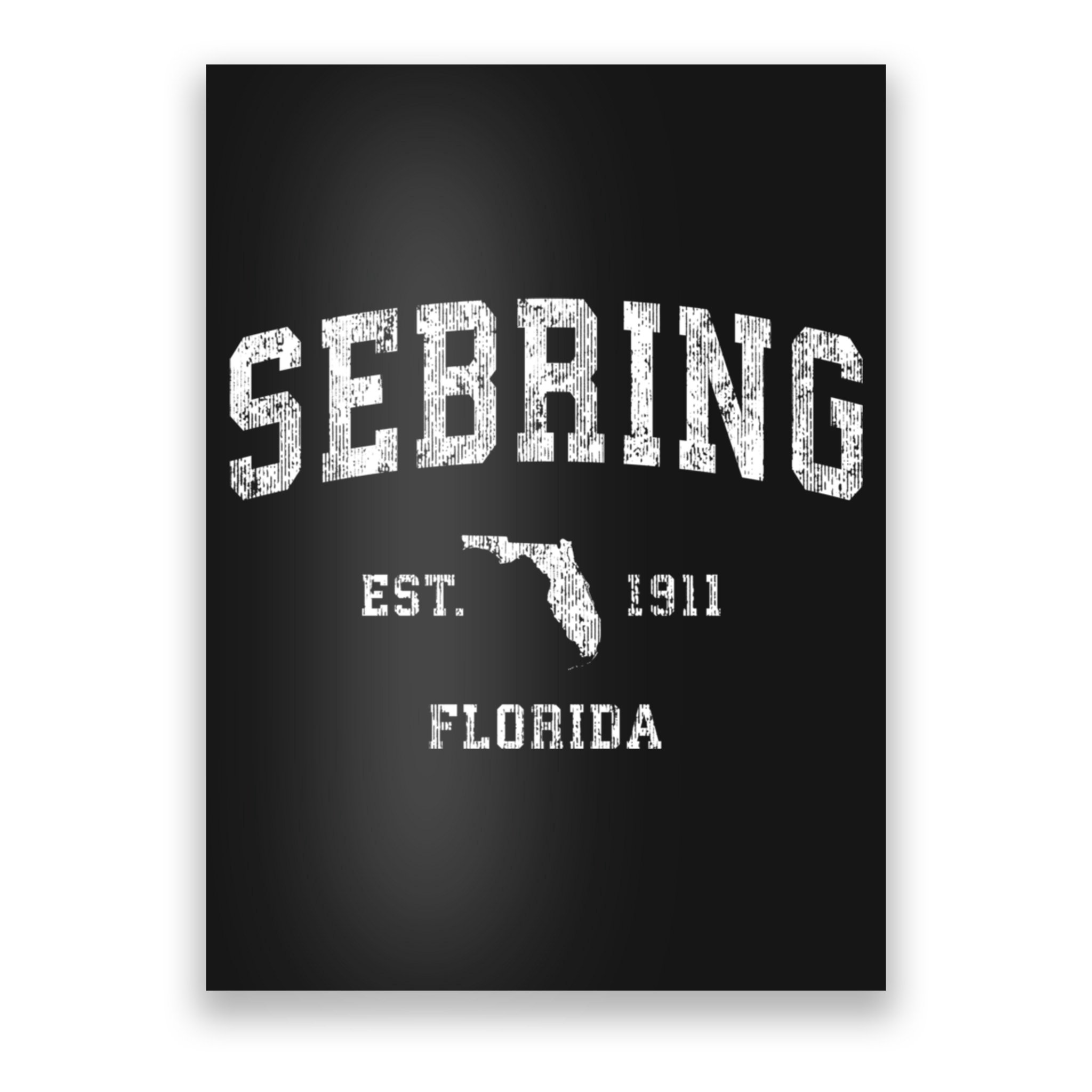 Sebring Florida Fl Vintage Athletic Sports Poster