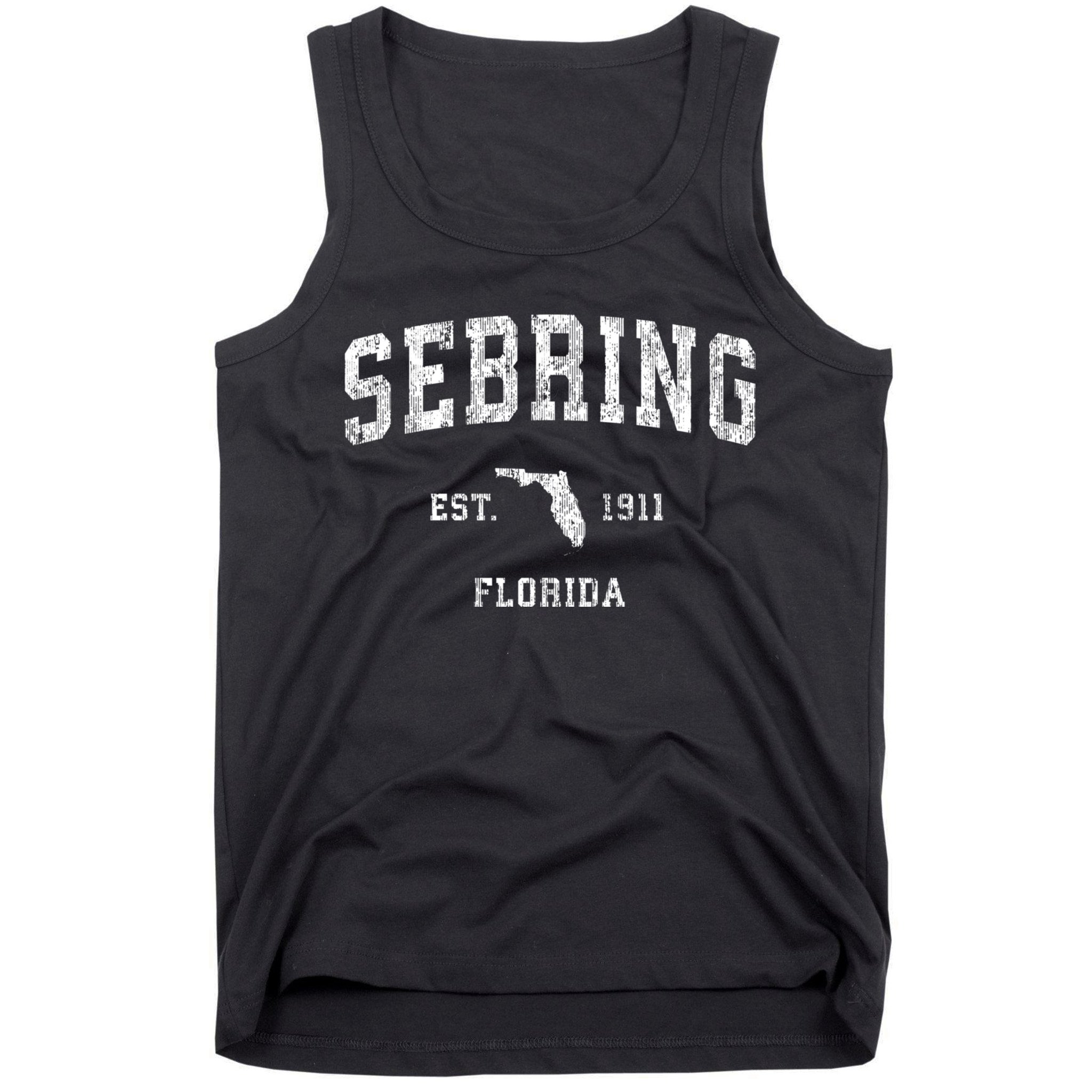 Sebring Florida Fl Vintage Athletic Sports Tank Top