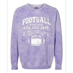 San Francisco Football Property Athletic Dept Retro Grunge Colorblast Crewneck Sweatshirt