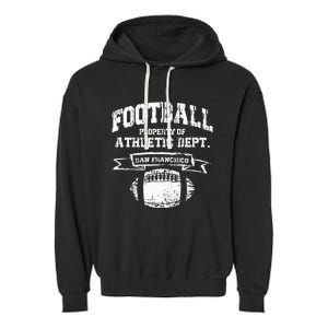 San Francisco Football Property Athletic Dept Retro Grunge Garment-Dyed Fleece Hoodie