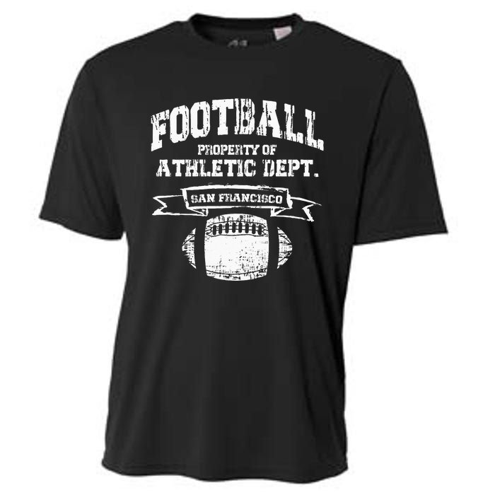 San Francisco Football Property Athletic Dept Retro Grunge Cooling Performance Crew T-Shirt