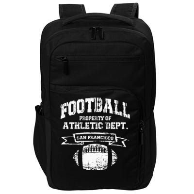 San Francisco Football Property Athletic Dept Retro Grunge Impact Tech Backpack