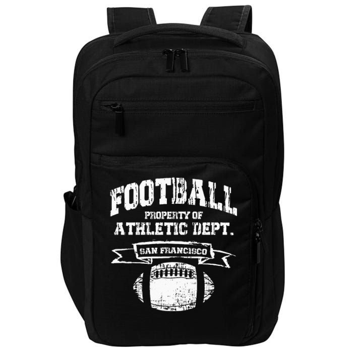 San Francisco Football Property Athletic Dept Retro Grunge Impact Tech Backpack