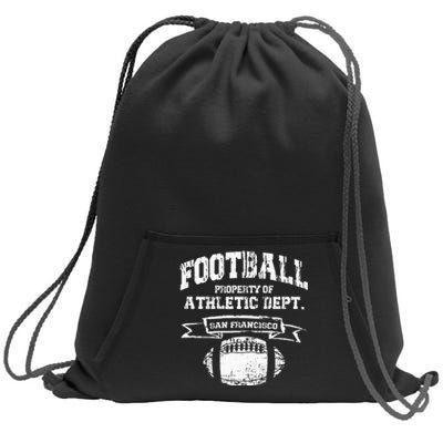 San Francisco Football Property Athletic Dept Retro Grunge Sweatshirt Cinch Pack Bag