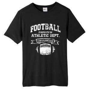 San Francisco Football Property Athletic Dept Retro Grunge Tall Fusion ChromaSoft Performance T-Shirt