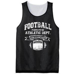 San Francisco Football Property Athletic Dept Retro Grunge Mesh Reversible Basketball Jersey Tank