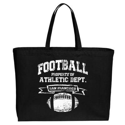 San Francisco Football Property Athletic Dept Retro Grunge Cotton Canvas Jumbo Tote