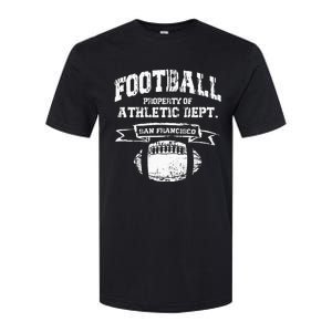 San Francisco Football Property Athletic Dept Retro Grunge Softstyle CVC T-Shirt