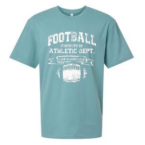 San Francisco Football Property Athletic Dept Retro Grunge Sueded Cloud Jersey T-Shirt