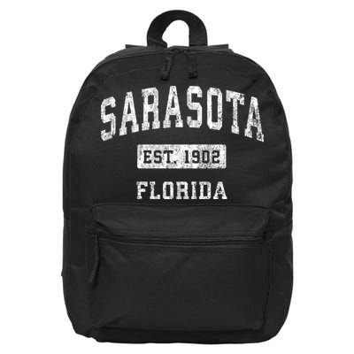 Sarasota Florida Fl Vintage Established Sports Design 16 in Basic Backpack