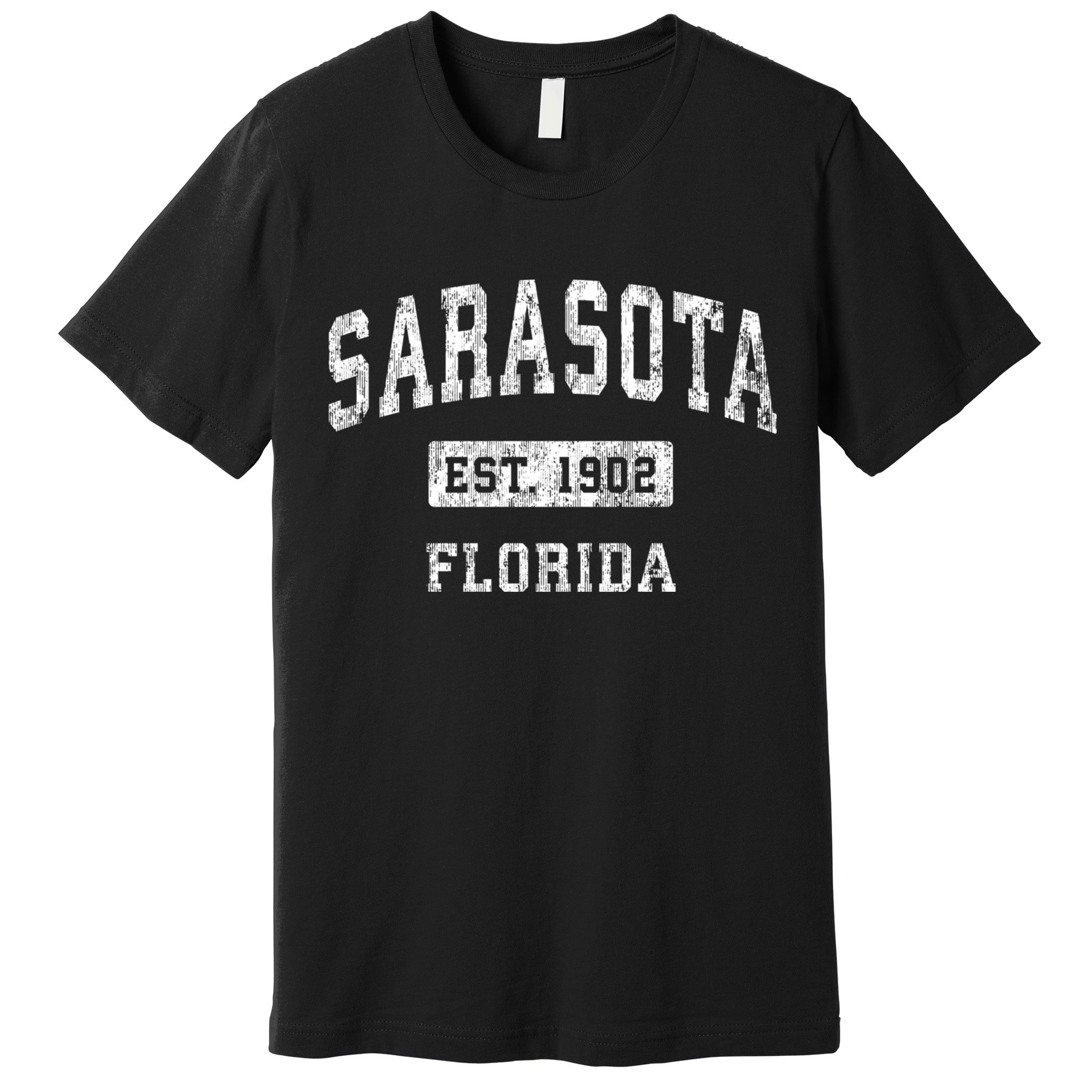 Sarasota Florida Fl Vintage Established Sports Design Premium T-Shirt