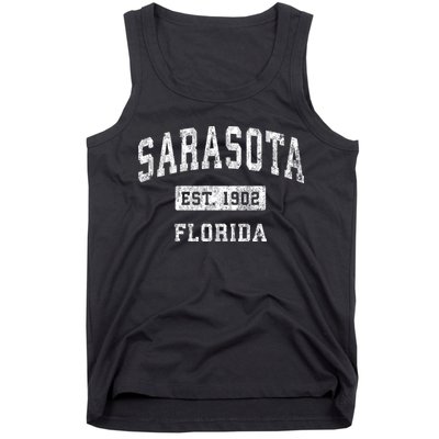 Sarasota Florida Fl Vintage Established Sports Design Tank Top