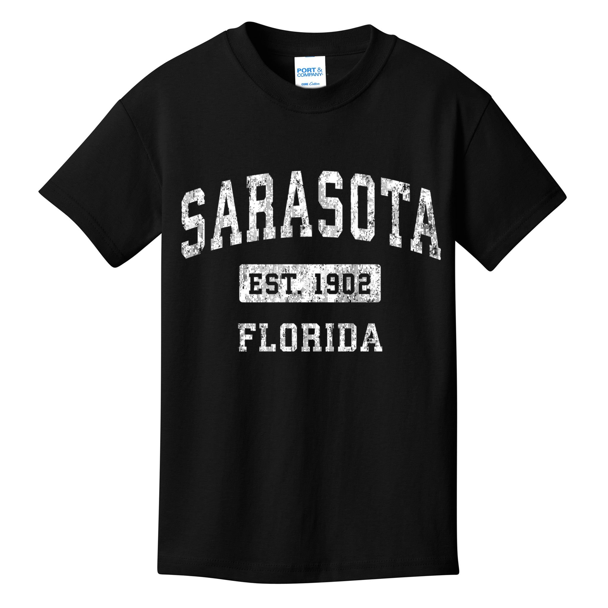 Sarasota Florida Fl Vintage Established Sports Design Kids T-Shirt