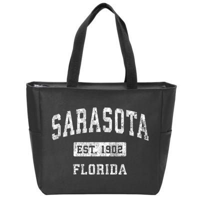 Sarasota Florida Fl Vintage Established Sports Design Zip Tote Bag