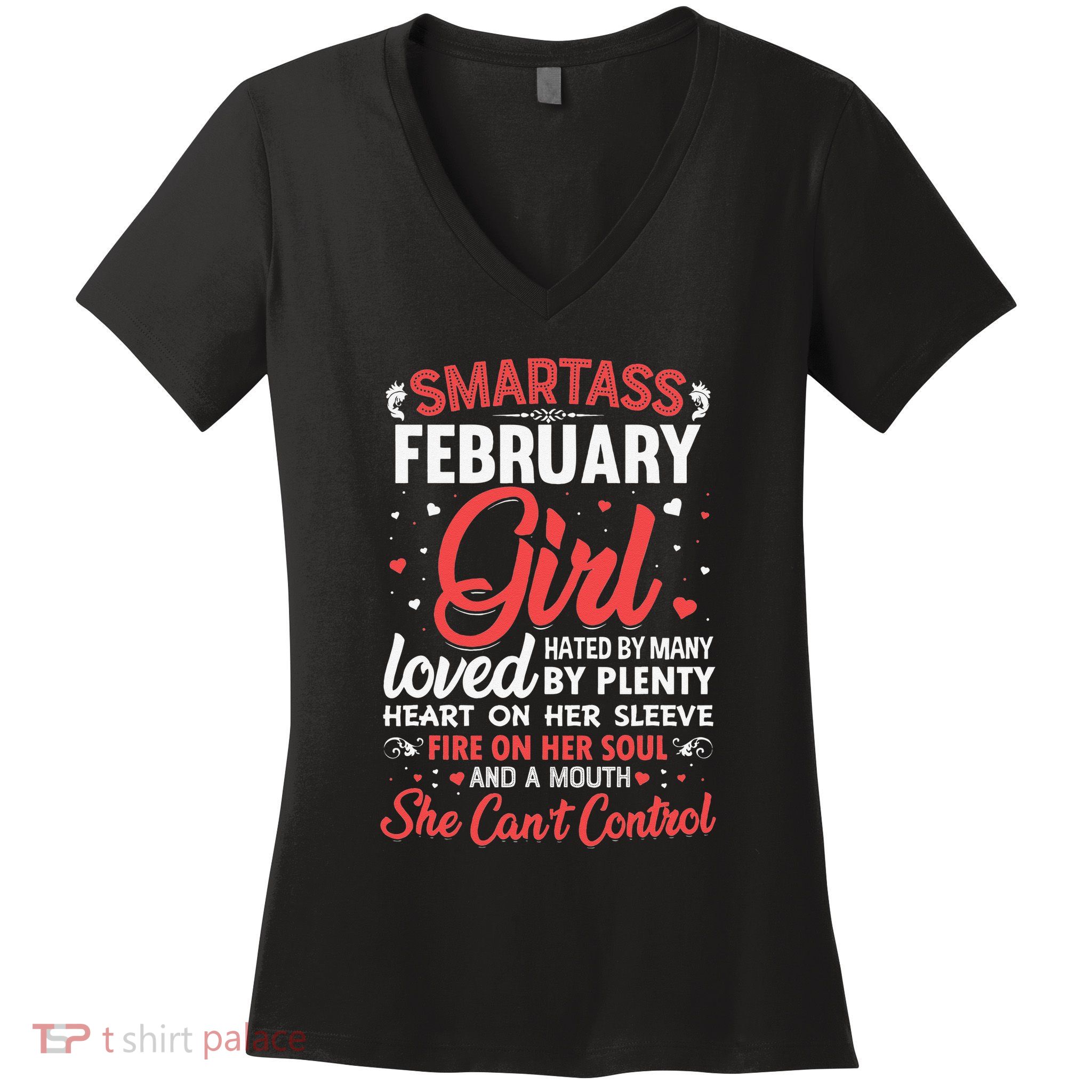 Smartass February For Wo Women's V-Neck T-Shirt
