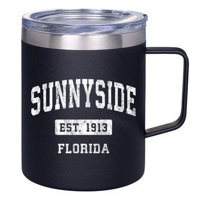 Sunnyside Florida Fl Vintage Sports Established Design 12oz Stainless Steel Coffee Mug