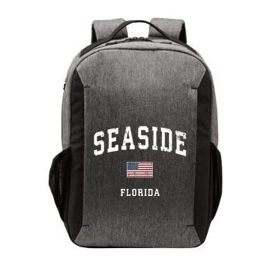 Seaside Florida Fl Vintage American Flag Sports Design Vector Backpack