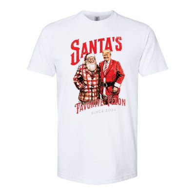 SantaS Favorite Felon Since 2024 Christmas Xmas Funny Trump Softstyle CVC T-Shirt