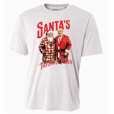 SantaS Favorite Felon Since 2024 Christmas Xmas Funny Trump Cooling Performance Crew T-Shirt