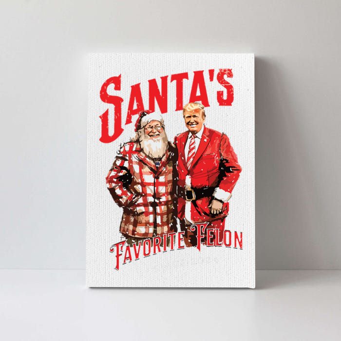 SantaS Favorite Felon Since 2024 Christmas Xmas Funny Trump Canvas