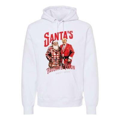 SantaS Favorite Felon Since 2024 Christmas Xmas Funny Trump Premium Hoodie