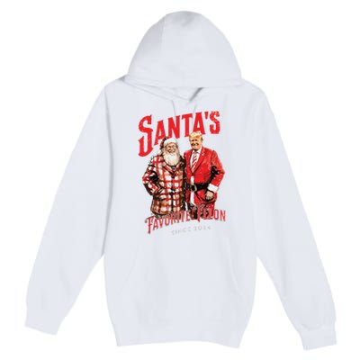 SantaS Favorite Felon Since 2024 Christmas Xmas Funny Trump Premium Pullover Hoodie