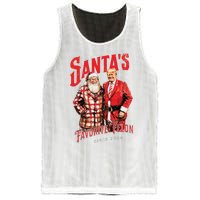 SantaS Favorite Felon Since 2024 Christmas Xmas Funny Trump Mesh Reversible Basketball Jersey Tank