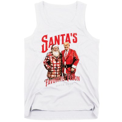 SantaS Favorite Felon Since 2024 Christmas Xmas Funny Trump Tank Top