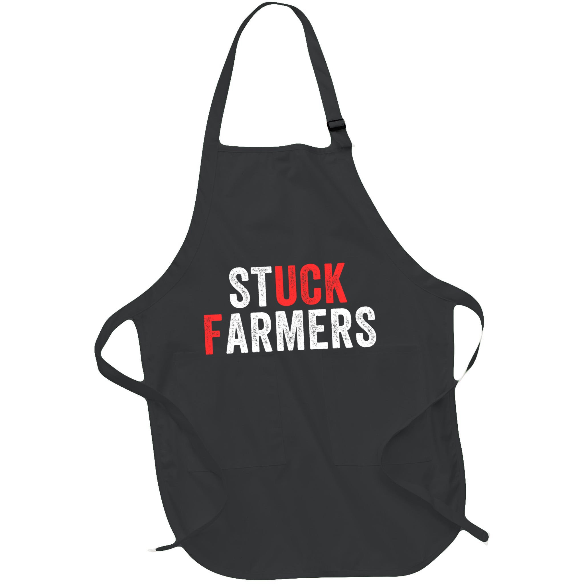 Stuck Farmer Funny Uk Political Slogan Funny Stuck Farmer Parody Sarcastic Humor Apron