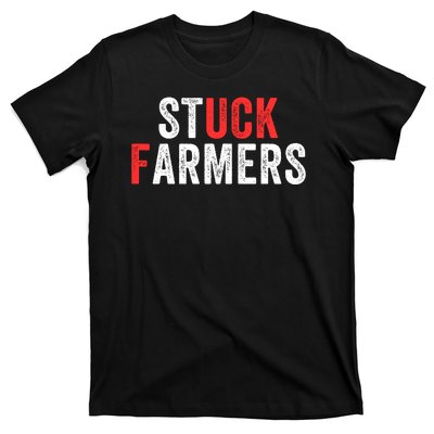 Stuck Farmer Funny Uk Political Slogan Funny Stuck Farmer Parody Sarcastic Humor T-Shirt