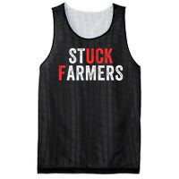 Stuck Farmer Funny Uk Political Slogan Funny Stuck Farmer Parody Sarcastic Humor Mesh Reversible Basketball Jersey Tank