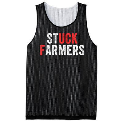 Stuck Farmer Funny Uk Political Slogan Funny Stuck Farmer Parody Sarcastic Humor Mesh Reversible Basketball Jersey Tank