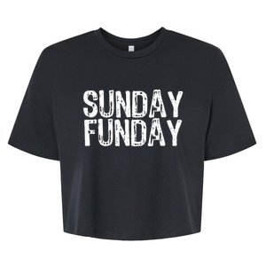 Sunday Funday Football Bella+Canvas Jersey Crop Tee