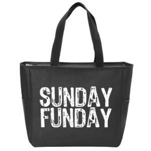 Sunday Funday Football Zip Tote Bag