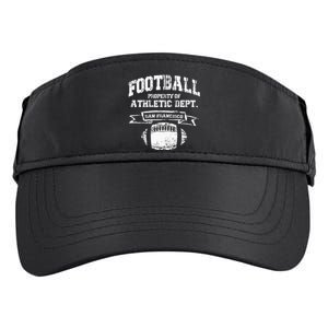 San Francisco Football Property Athletic Dept Retro Grunge Adult Drive Performance Visor