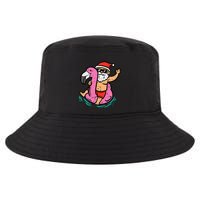 Santa Flamingo Floatie Funny Christmas In July Summer Xmas Cool Comfort Performance Bucket Hat