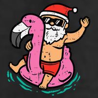 Santa Flamingo Floatie Funny Christmas In July Summer Xmas Cool Comfort Performance Bucket Hat