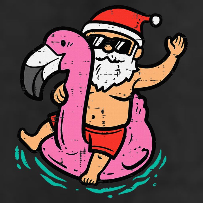Santa Flamingo Floatie Funny Christmas In July Summer Xmas Cool Comfort Performance Bucket Hat