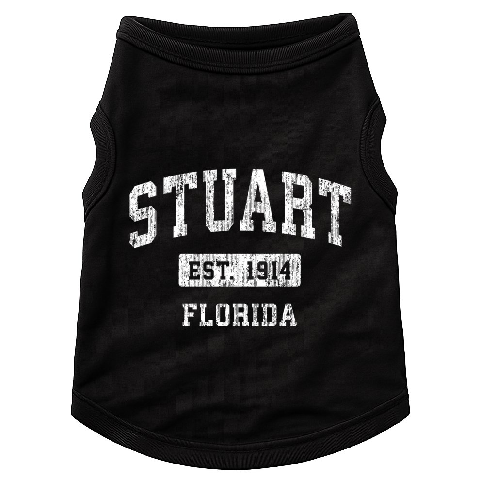 Stuart Florida Fl Vintage Sports Established Design Doggie Tank