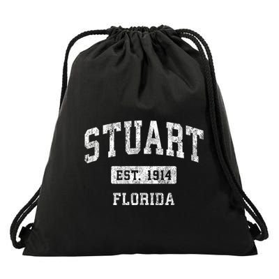 Stuart Florida Fl Vintage Sports Established Design Drawstring Bag