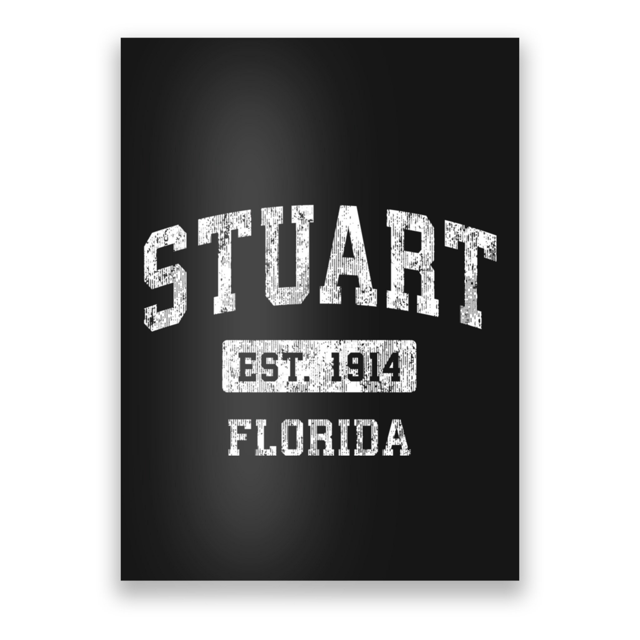 Stuart Florida Fl Vintage Sports Established Design Poster