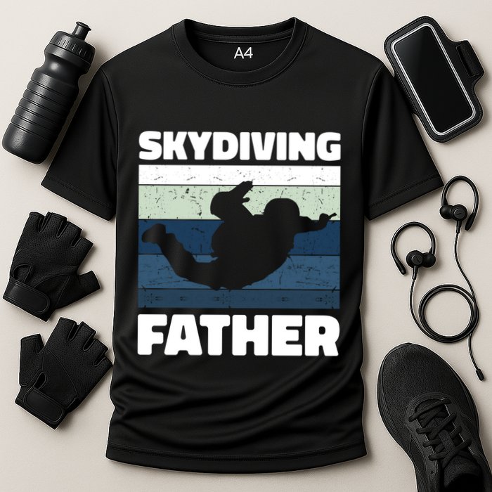 Skydiving Father For Father's Day Gift Cooling Performance Crew T-Shirt