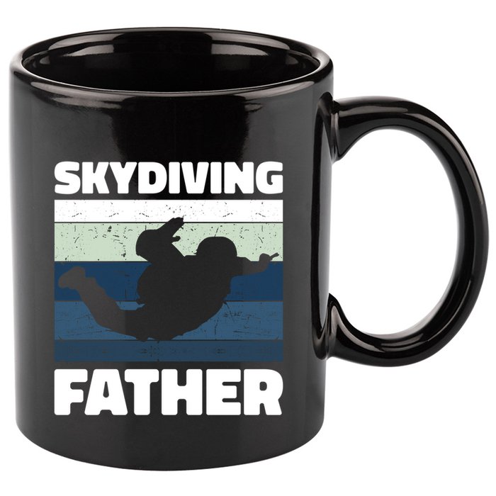 Skydiving Father For Father's Day Gift 11oz C Handle Ceramic Mug