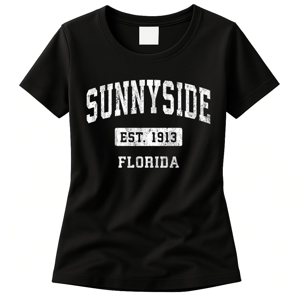 Sunnyside Florida Fl Vintage Sports Womens T-Shirt