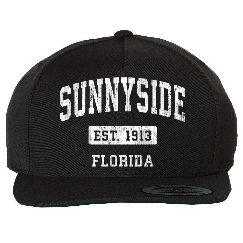 Sunnyside Florida Fl Vintage Sports Wool Snapback Cap